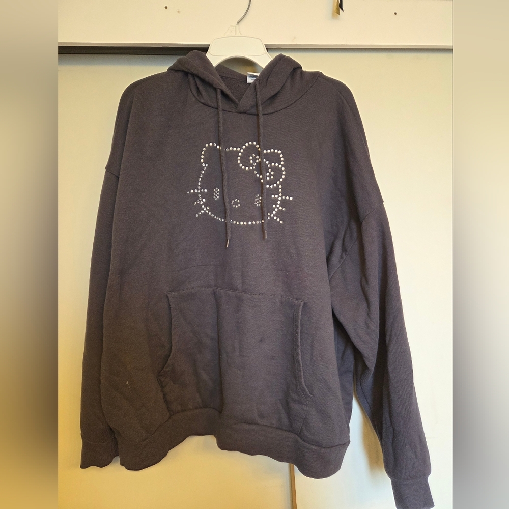 Hello Kitty x Aeropostale Grey Rhinestone Hoodie XL